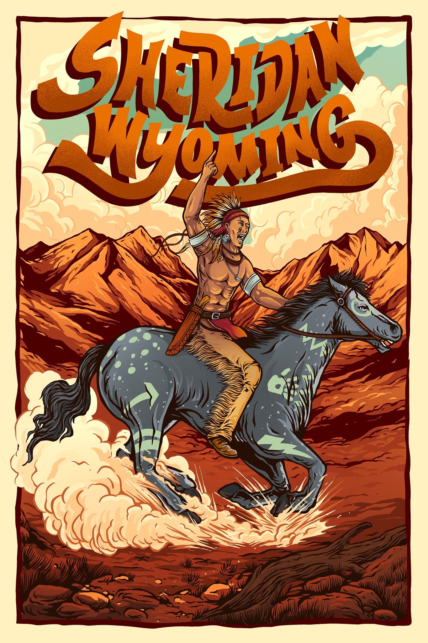 Painted Horse Sheridan Wyoming 4" Decal