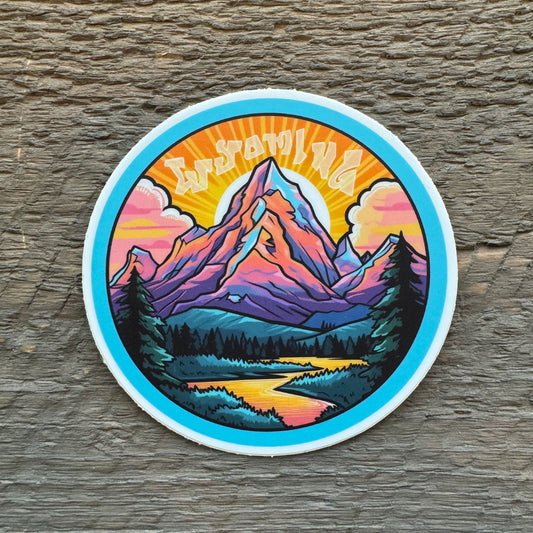 Sunrise ✖ Sunset Wyoming Mountains 3" Decal